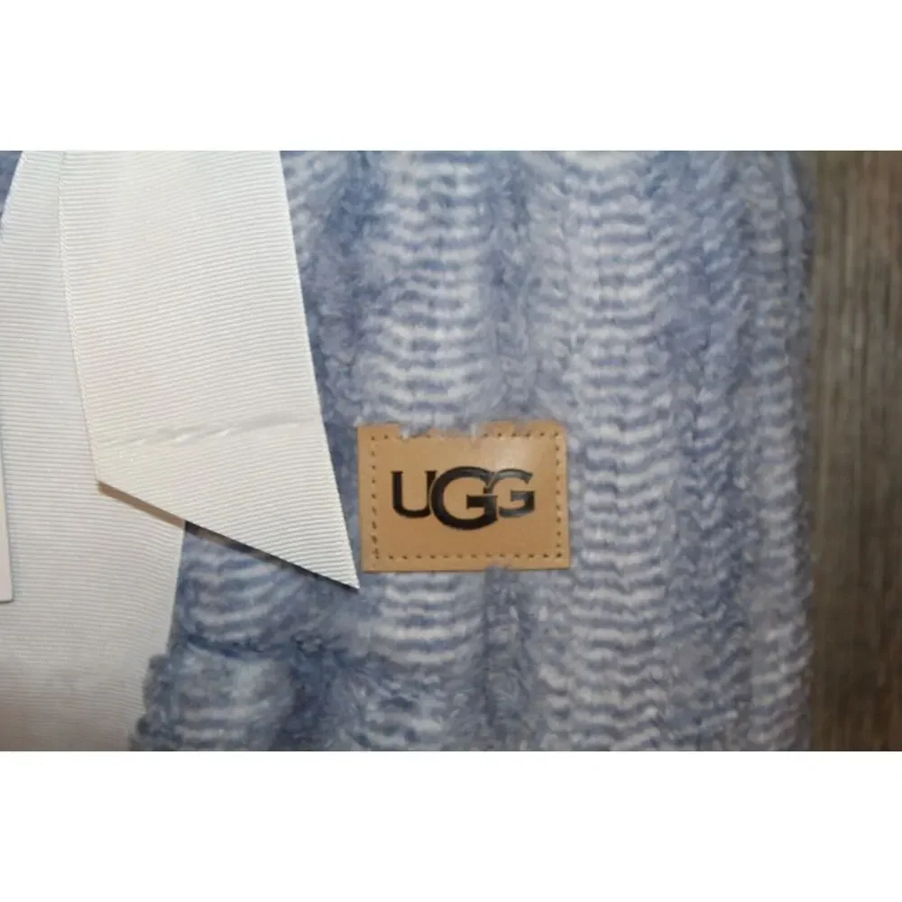 Ugg Throw Blanket Blue Cozy Soft Warm Lorelai Textured Fux Fur‎ Micromink…